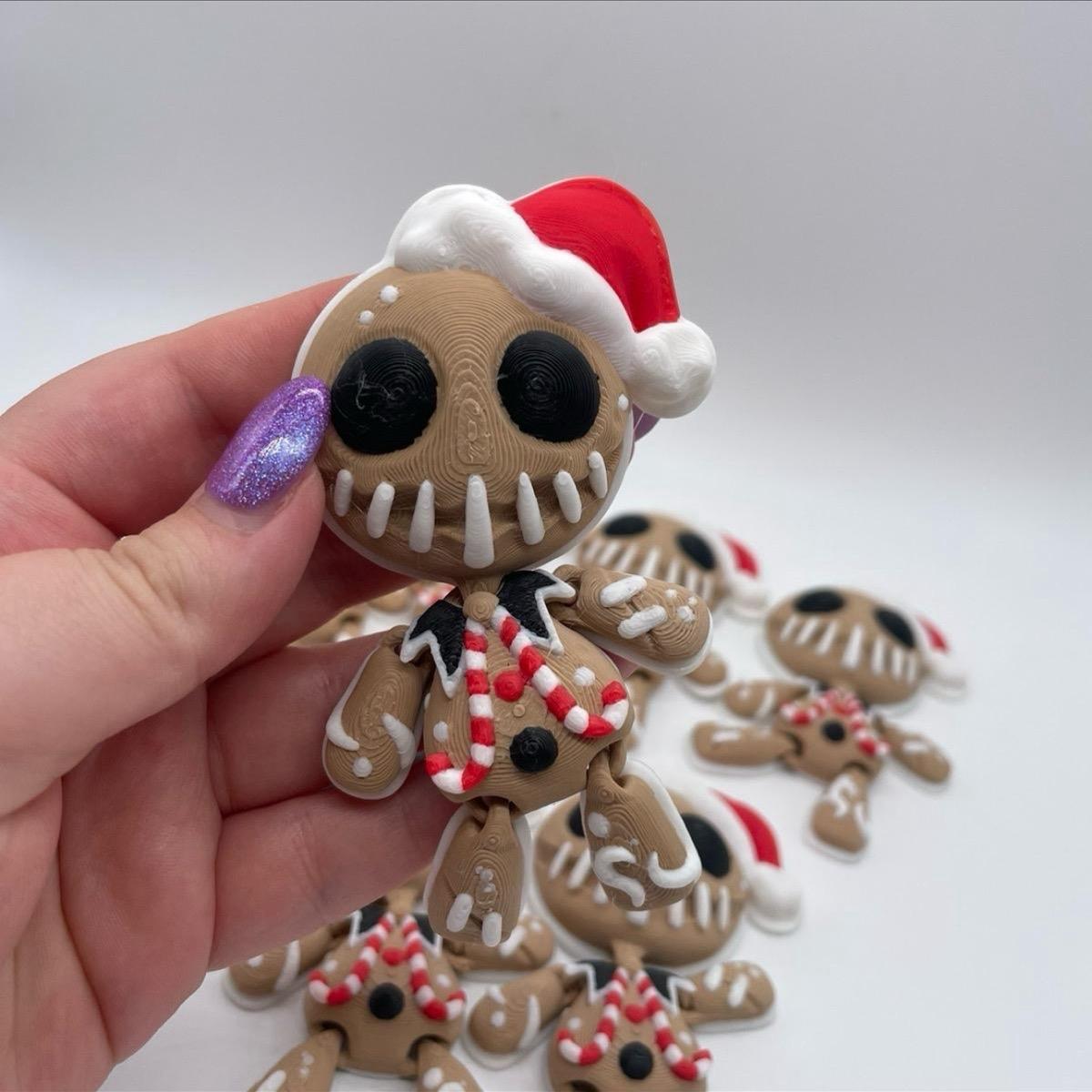 Spooky Christmas Gingerbread Character 3D Printed Home Decor