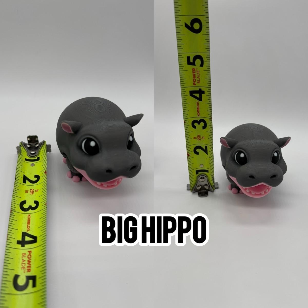 Adorable Tiny Hippopotamus Statue 3D Printed - Perfect for Home Decor and Gifts