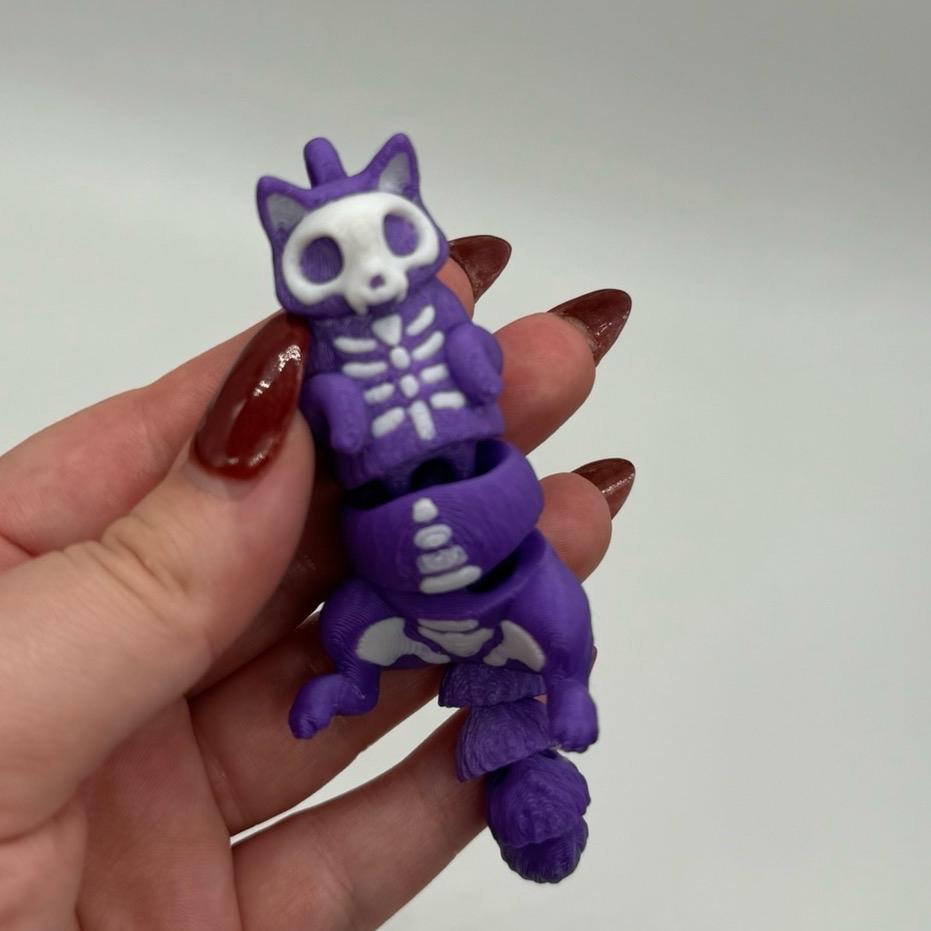 Spooky 3D Printed Skeleton Cat and Dog Halloween Decoration for Home