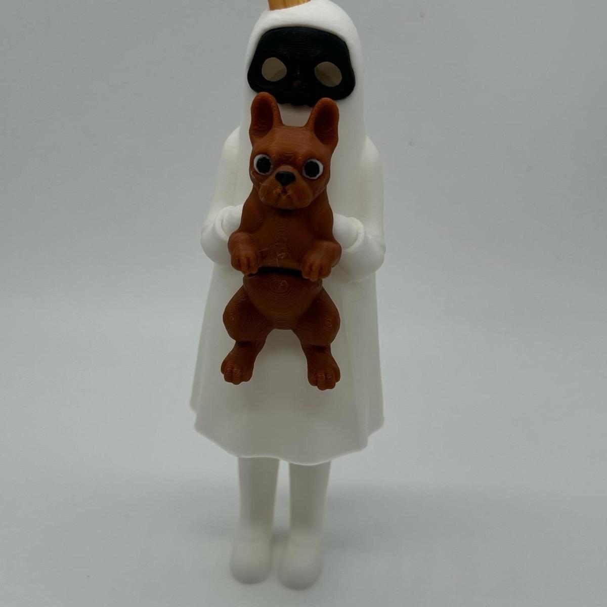 Little Dark And Her Dog 3D Printed Home Decor Halloween Decor