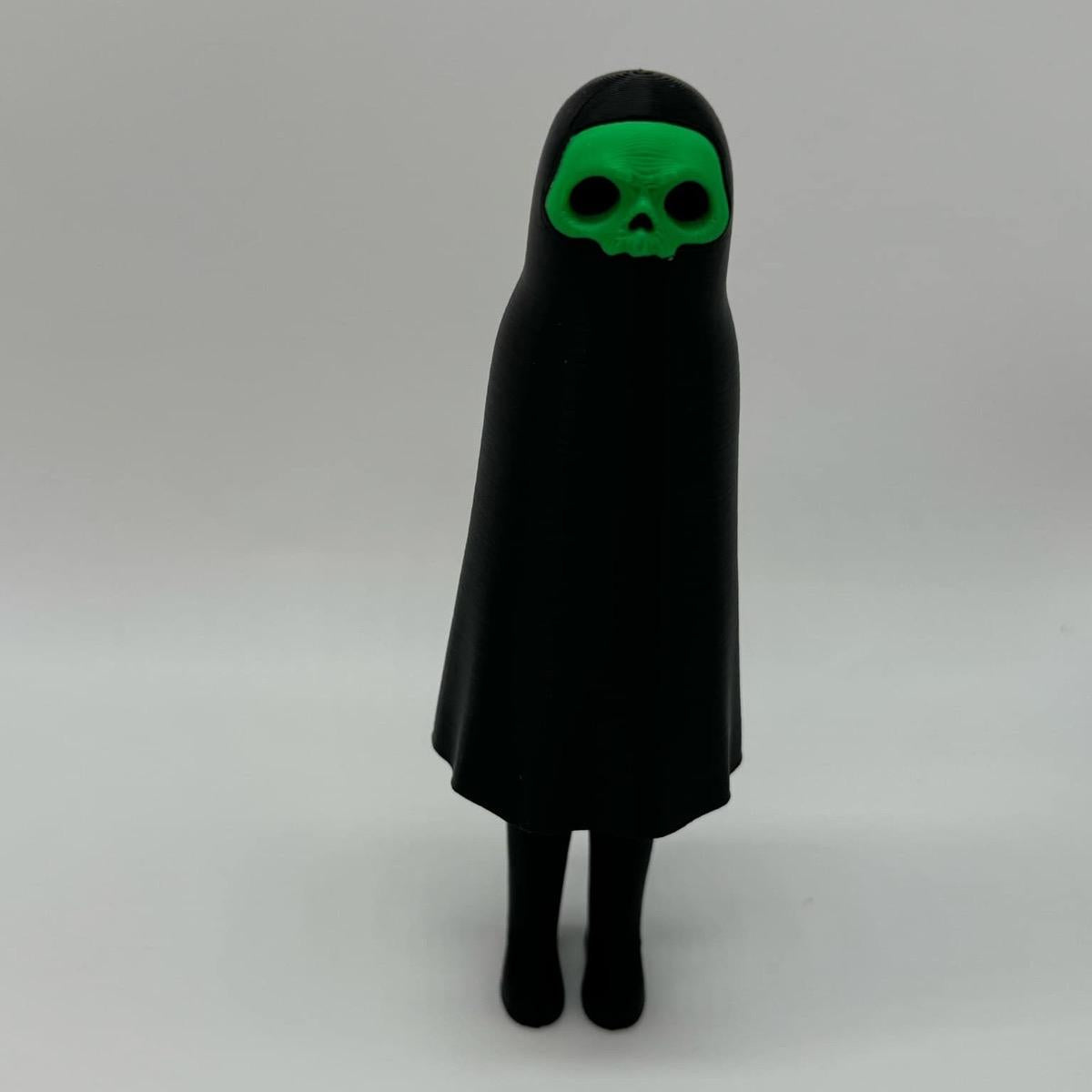 Little Dark and Her Cat 3D Printed Home Decor Spooky Ghost Skeleton Halloween