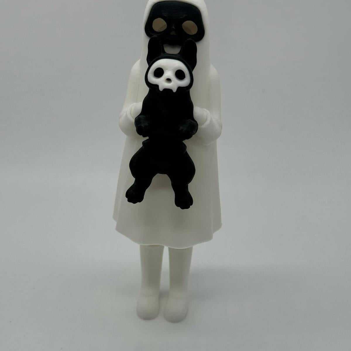 Little Dark And Her Dog 3D Printed Home Decor Halloween Decor