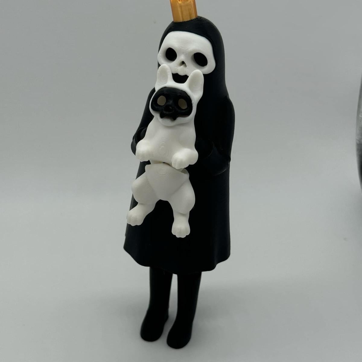 Little Dark And Her Dog 3D Printed Home Decor Halloween Decor