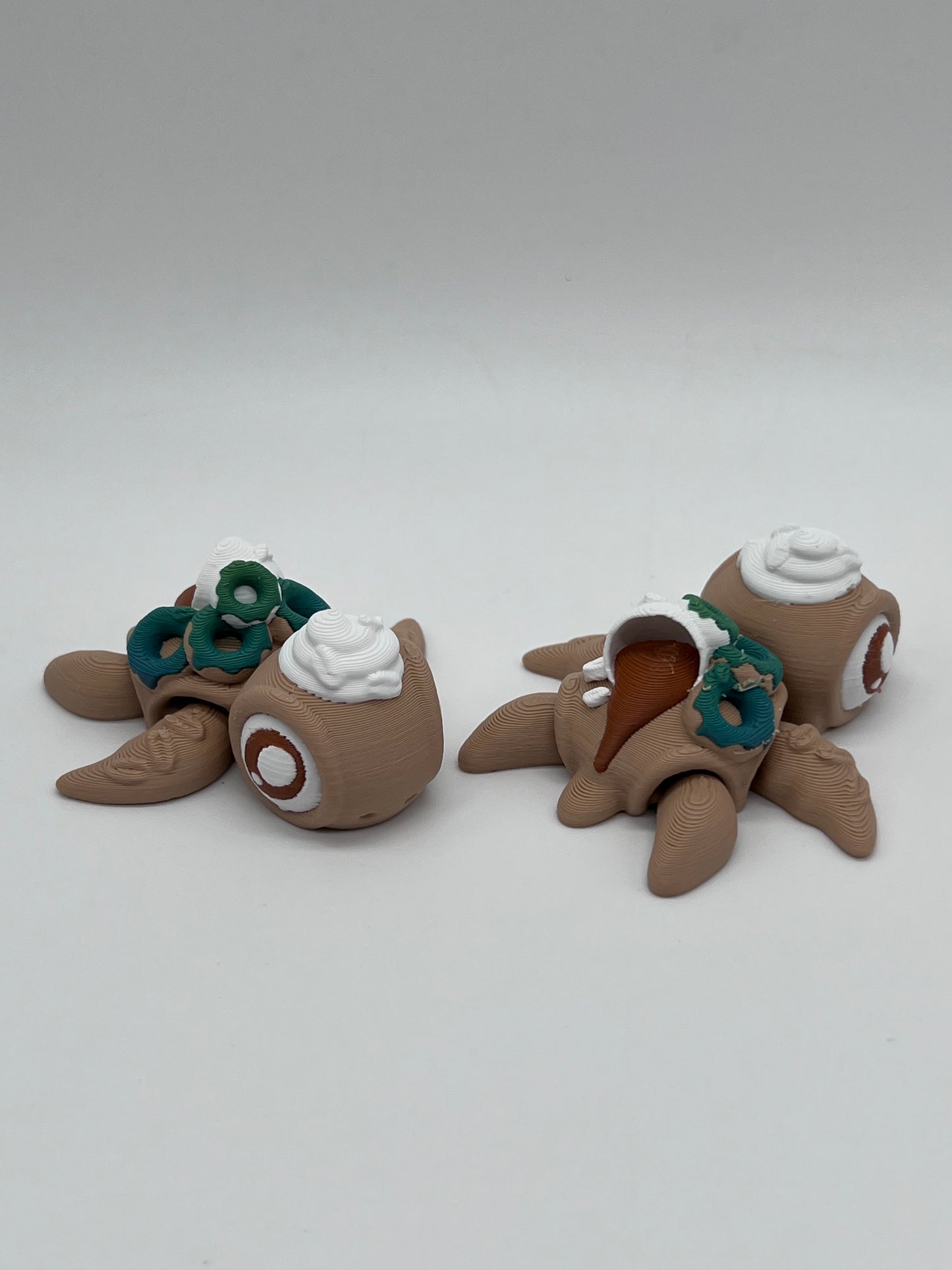 Coffee and Donut Turtle 3D Printed Home Decor Doughnuts