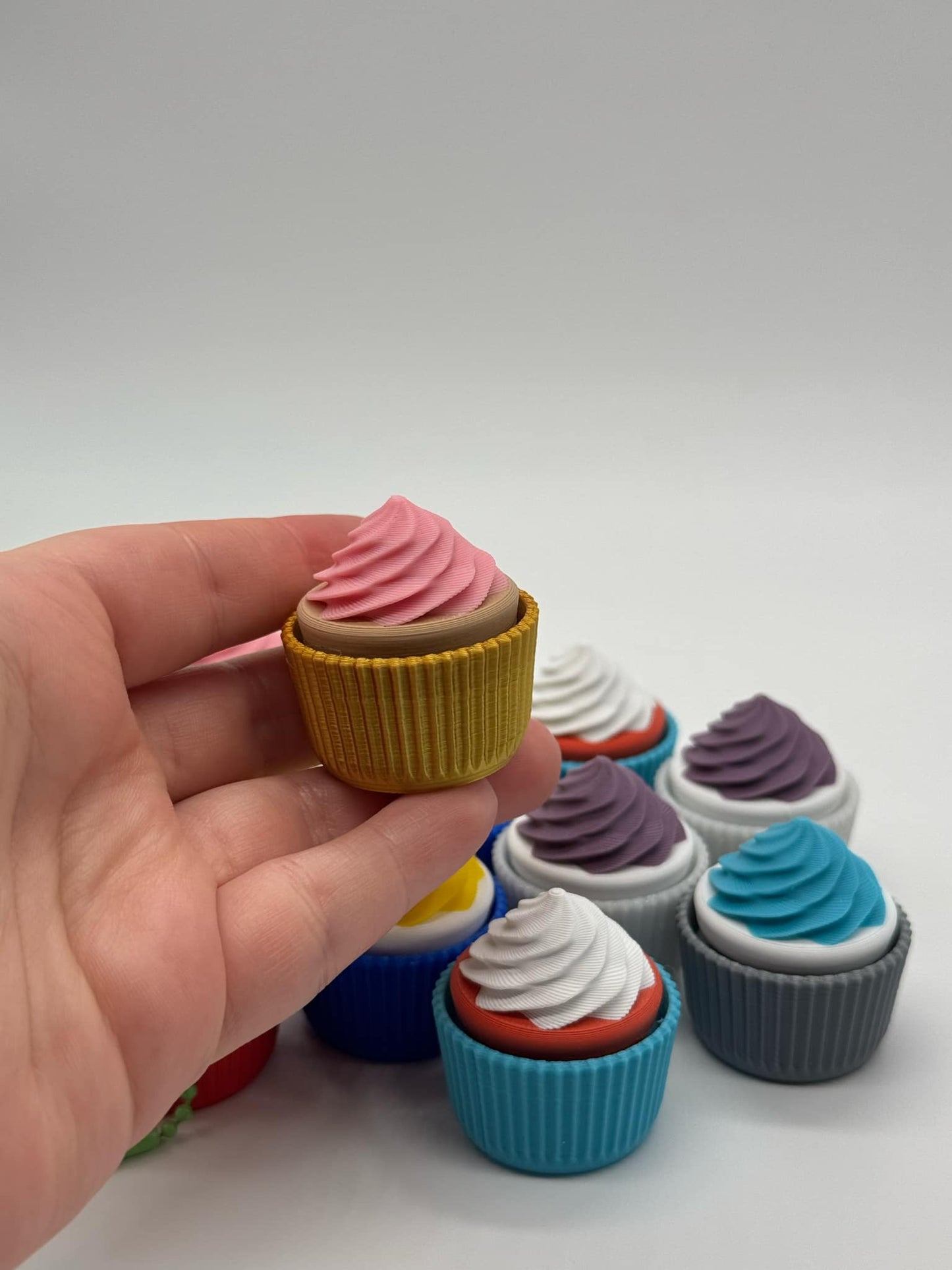 Cupcake Clicker 3D Printed Keychain Accessory