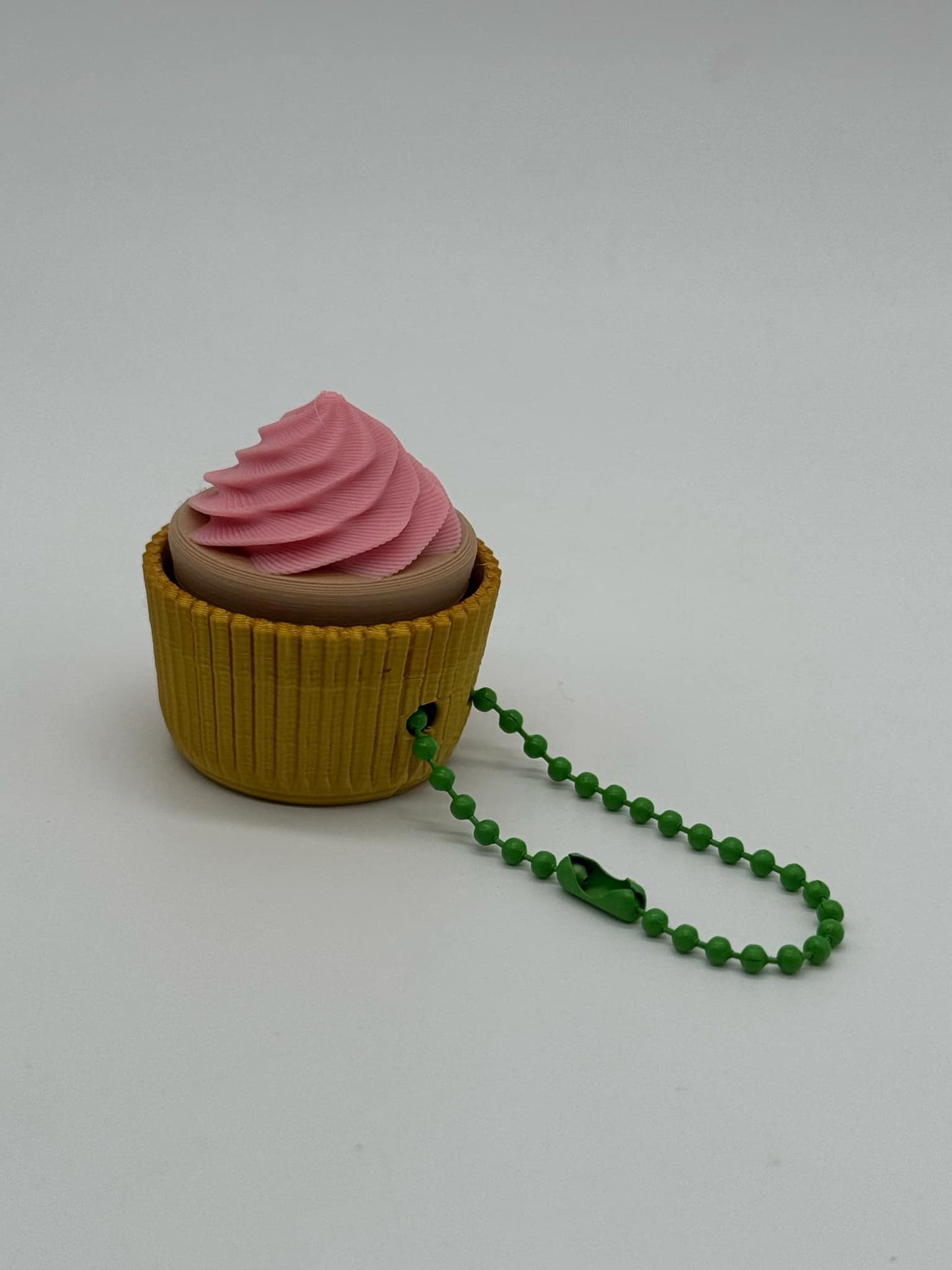 Cupcake Clicker 3D Printed Keychain Accessory