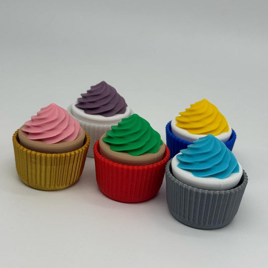 Cupcake Clicker 3D Printed Keychain Accessory