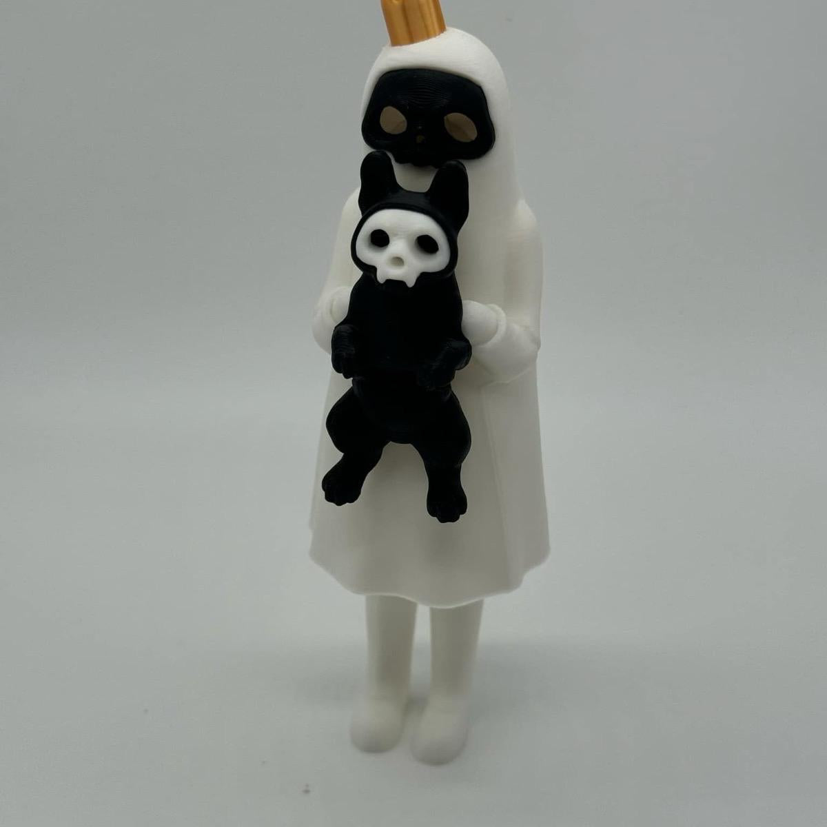 Little Dark And Her Dog 3D Printed Home Decor Halloween Decor