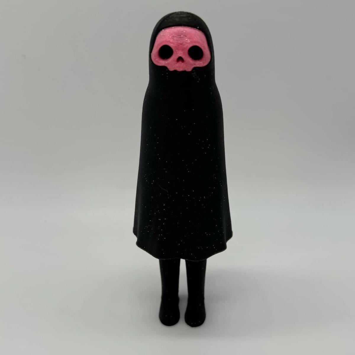 Little Dark and Her Cat 3D Printed Home Decor Spooky Ghost Skeleton Halloween